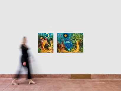 Hat Trick, curated by Vin Thorpe, installation view at Rusha & Co., Los Angeles, 2023. Courtesy of the artists and Rusha & Co., Los Angeles