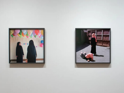 Sabiha Çimen and Mary Ellen Mark, The girls, exhibition view. Courtesy of Howard Greenberg Gallery