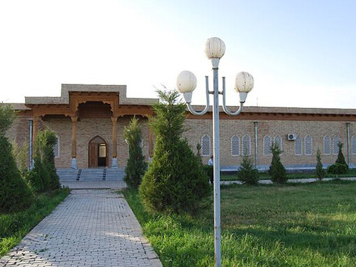 Entrance to the Kashkadarya regional office of Uzbekistan Muslim Board to the north-east of Kok-Gumbaz mosque in Qarshi