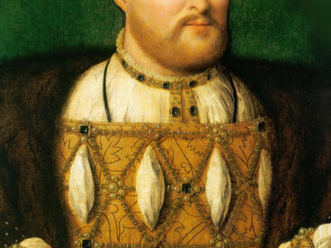 A digitally restored version of Joos van Cleve’s portrait of Henry VIII