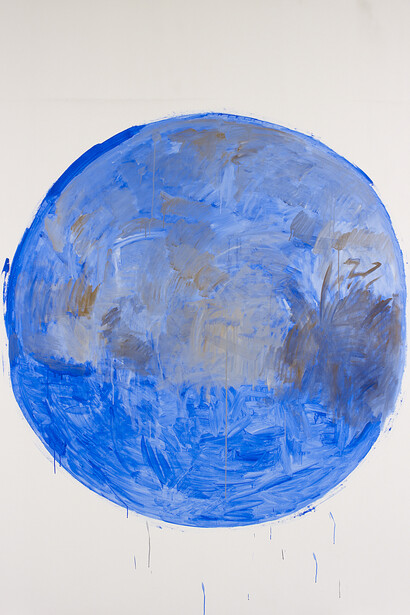 Gérard Gasiorowski, Ida, 1983.
Acrylique sur toile, 250 x 200 cm.
Photo Archives Fondation Maeght
© Galerie Maeght, Paris.