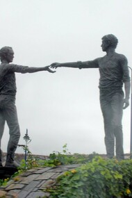 Statue entitled “Hands Across the Divide” in Derry, Ireland