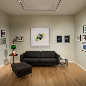 Helga Schmidhuber, Morpheus mango mau, exhibition view. Courtesy of Aoa;87 Gallery. Photo by Dotgain