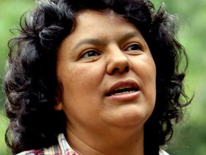 Berta Cáceres, activista hondureña asesinada en  La Esperanza, Honduras, en marzo del 2016.