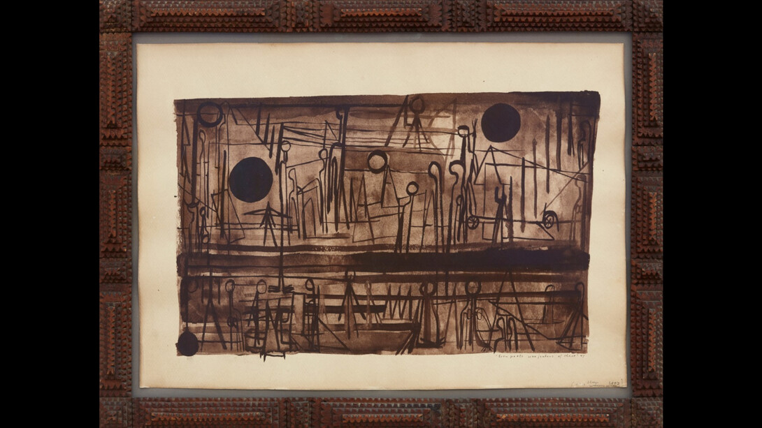 Sonja Sekula, Even poets were jealous of these, C.1947, gouache and ink on paper, 40x57 cm. Courtesy of Vermillon & Partners