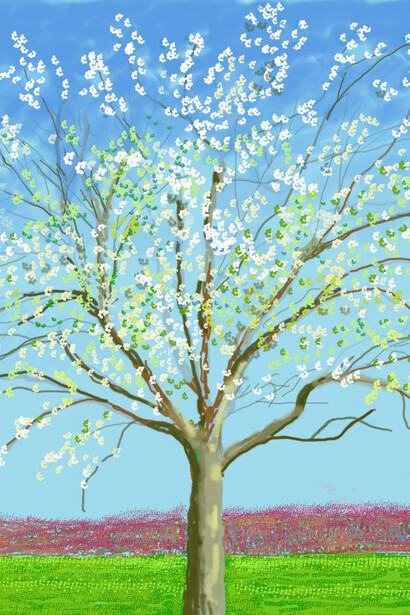 David Hockney, obra de la serie «Recuerda que no pueden cancelar la primavera» 