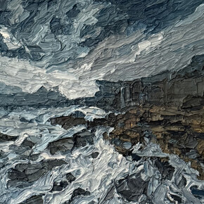 Hussein Baalbaki, Seaside (detail), 2025. Courtesy of Artbooth Gallery