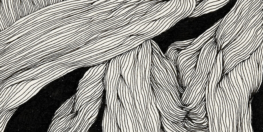 Ana Hatherly (1929-2015) Sem título, 1972. Tinta da China sobre papel, 14,9 x 10,5 cm. Museu Calouste Gulbenkian – Coleção Moderna.