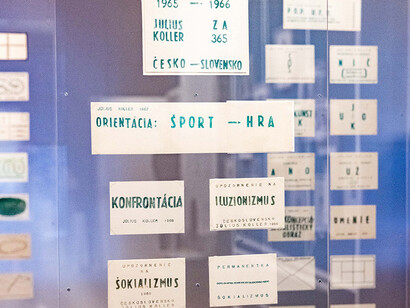 Julius Koller, U.F.O.-naut J.K., exhibition view. Courtesy of Museum der Moderne