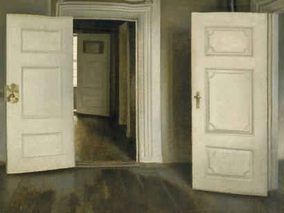 Vilhelm Hammershøi, Puertas abiertas (detalle), 1905. Cortesía del Museo Nacional Thyssen-Bornemisza