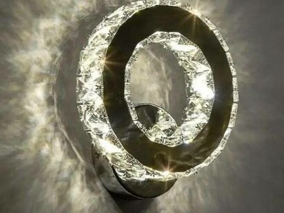Crystal sconce round light