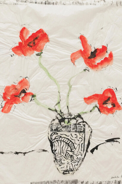 Isabella Ducrot, Trembling red flowers V, 2024. Courtesy of Capitain Petzel