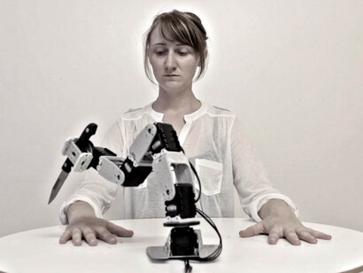 Nelmarie du Preez, to stab, 2013, Single channel video with sound [still], Image courtesy of the artist