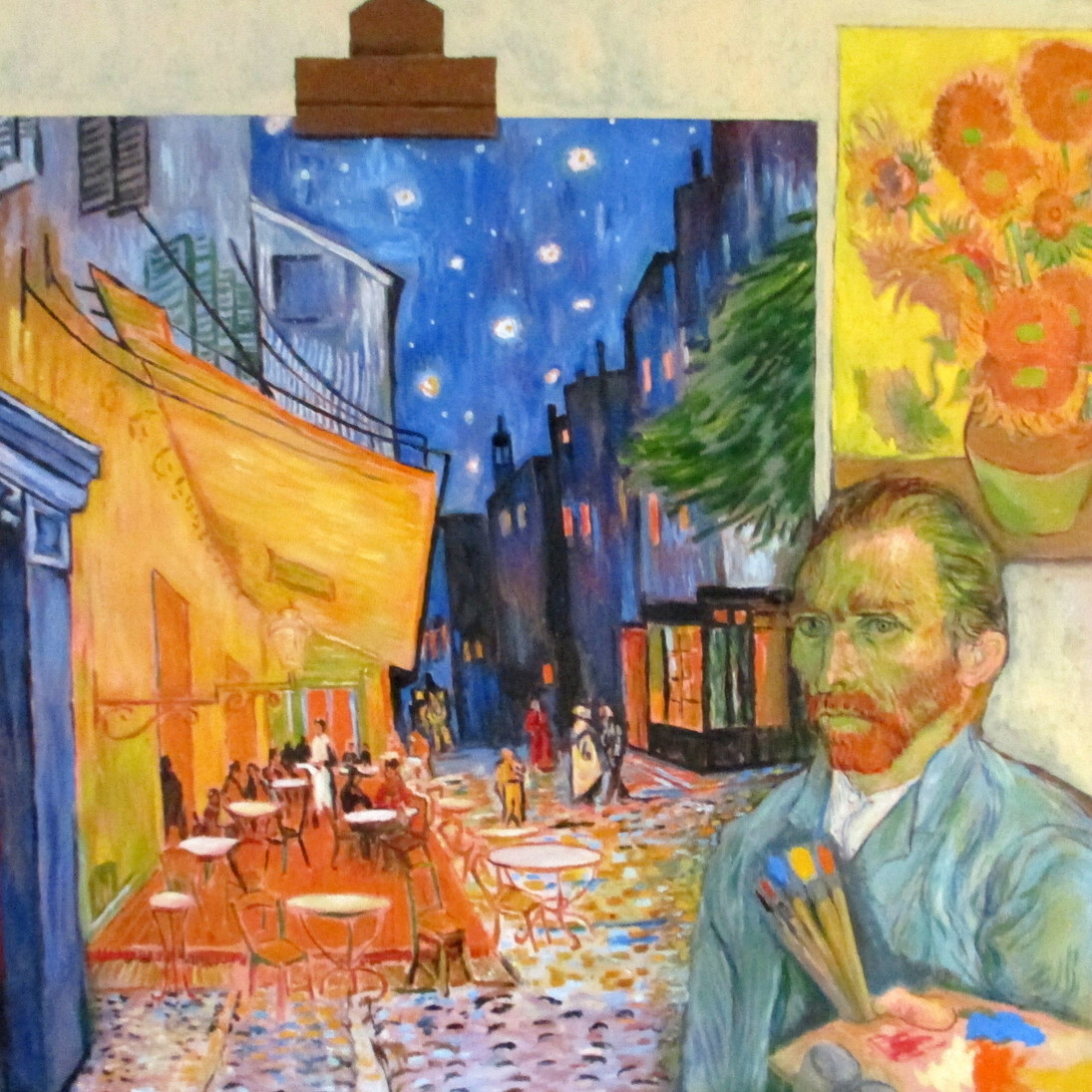 Russell Connor, Playing with the Big Boys, after Van Gogh, 2014, 40" x 40" 