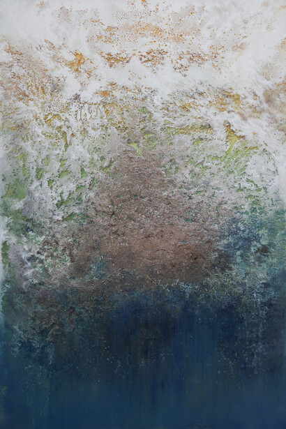 Govinda Sah Azad, Mountain-cloud sea, 2025. Courtesy of October Gallery