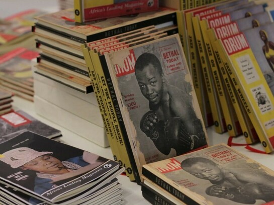 The Drum Archive Shop uses iconic images from Drum magazine, drawn from the Bailey’s African History Archive, and reinterprets them on products such as notebooks, greeting cards, T-shirts, and posters