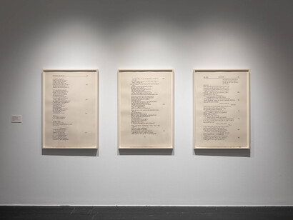 Bethany Collins, The deluge, exhibition view. Courtesy of MCA Denver