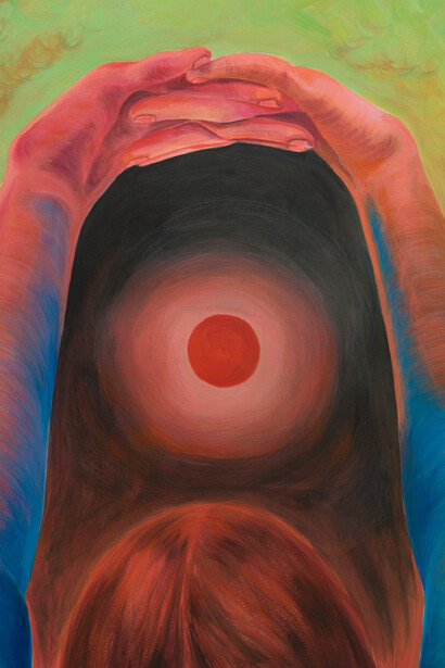 Lily Wong, To Be Titled, 2023, acrylic on paper, 47 3/8x24 inches. Courtesy of the artist and Lyles & King, NYC 