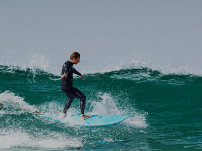 Ponto de surf 'Rocher du Diable' em Agadir, Marrocos
