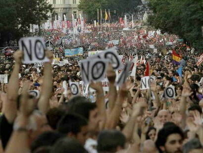 Masiva manifestación en Madrid contra los recortes