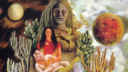 Frida Kahlo, "Abbraccio amorevole dell’universo, la terra (il Messico), Diego, io e il signor Xolotl"