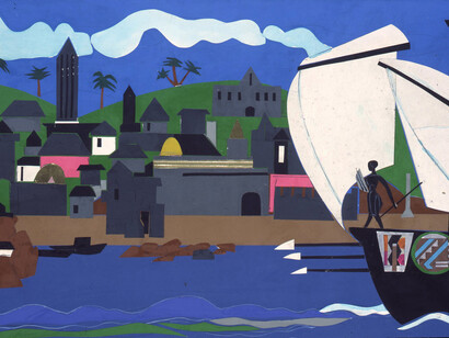 Home To Ithaca, Collage, 1977, Courtesy Mount Holyoke College Art Museum, South Hadley, Massachusetts. Gift of the estate of Eileen Paradis Barber (Class of 1929)