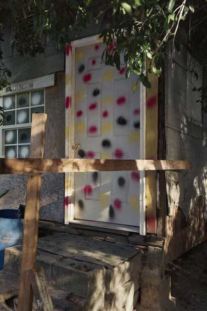 Curran Hatleberg, Untitled (Polka dot house) (detail), 2016. Courtesy of Higher Pictures