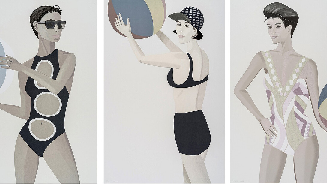 Alex Katz, NFS chance I, II, III (Anne, Vivien and Darinka) ed 9/50, 2016. Courtesy of Sponder Gallery