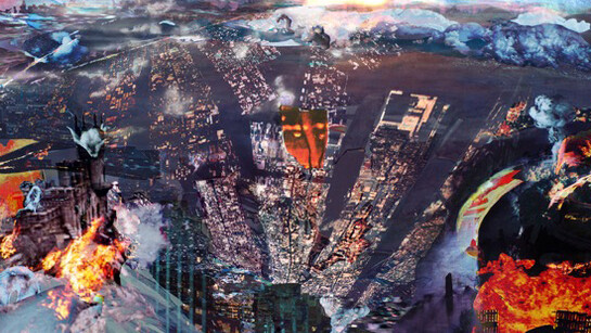 0rphan Drift, City In Fire And Mist 1.0, 2015, Inkjet print on gloss paper, 21 × 29.5 cm
