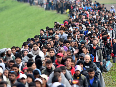 Balkan route travelled by asylum seekers from Greece to Germany