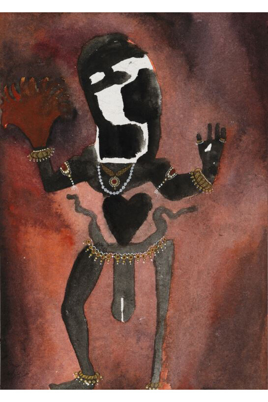 Francesco Clemente, Emblems of Transformation 75, 2014. Watercolour on paper. 29.6 x 20.9 cm / (11⅝ x 8¼ in) © the artist, image Courtesy of Francesco Clemente and Blain|Southern, Photographer: John Berens, 2014