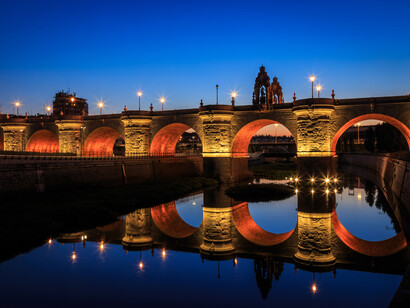 Madrid. El puente de Toledo al atardecer