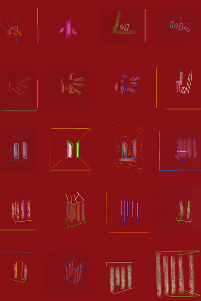 Brain Boxes, 2013, digital art su tela, 120 x 90 cm 