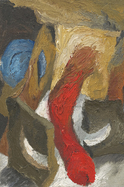 No title, ca. 1962, Oil on canvas over wood, 17.1 x 12.8 x 4.4 cm / 6 3/4 x 5 x 1 3/4 in. Courtesy of Hauser & Wirth