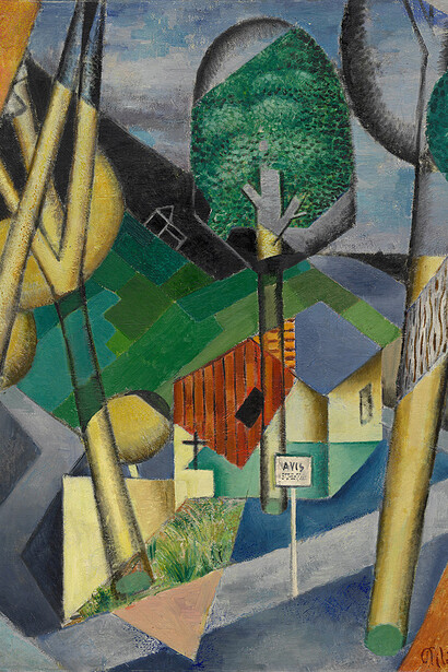 Jean Metzinger. "Paisaje" (1913-14). Óleo sobre lienzo, 91,7 x 73 cm. Museo Solomon R. Guggenheim, Nueva York.