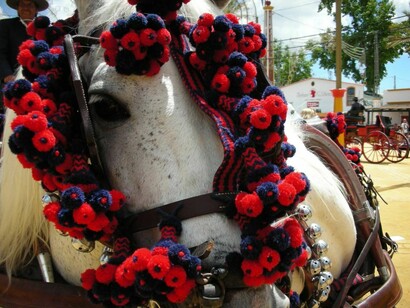 Un caballo vestido de gala para la Feria de Jerez