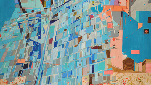 Yasemin Kackar Demirel, A Standard Walk (detail), Acrylic, ink, pen and spray paint on Canvas, 46 x 44, 2010