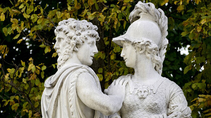 Johann Wilhelm Beyer; Estatua de Jano y Belona, c. 1775, Jardines de Schönbrunn, Viena