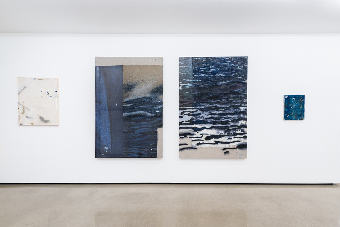 Kristian Touborg, Strange Attraction (Water Crop 2', Graphite, Crayon, Oil, Pastel, Dust, Pigment, Ink And Spray On Canvas, 180x120cm (2016)
