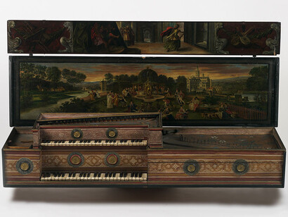 Marten van der Biest, Doppelvirginal (Mutter und kind), Antwerpen, 1580. Courtesy of Germanisches Nationalmuseum