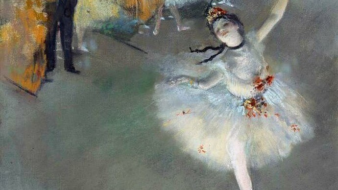 Balé (A Estrela / Dançarina no Palco) de Edgar Degas. Nossa essência é pura, bela e perfeita. Tudo o que vem das mãos do Criador é, por natureza, perfeito. Mas será que nossas turbulências e incertezas podem realmente destruir essa perfeição? Ou será que, na verdade, nos afastamos dela, perdendo de vista a verdade de quem somos?