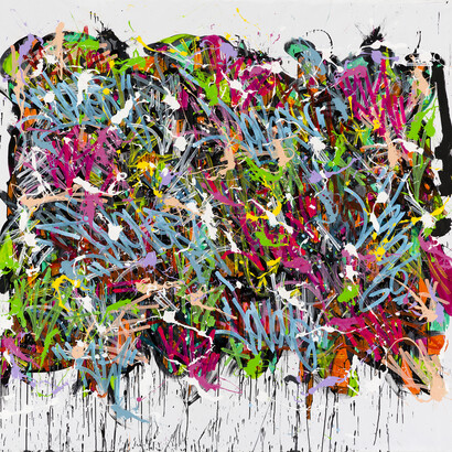 JonOne, Voices In My Head, 2015, acrylique sur toile, 199 x 230 cm