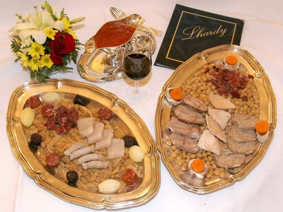 Cocido del Restaurante Lhardy, de Madrid. Alta cocina internacional, clásica y tradicional castiza madrileña