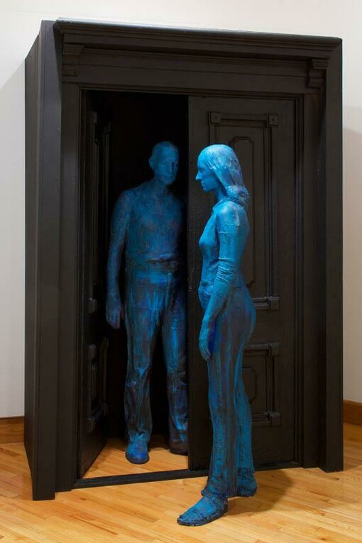 George Segal, Couple in a doorway, 1977. Courtesy of WCMA