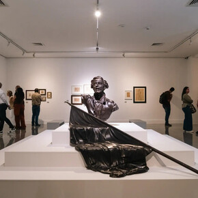 La creación del gesto, vista de exhibición. Cortesía del Museo de Antioquia