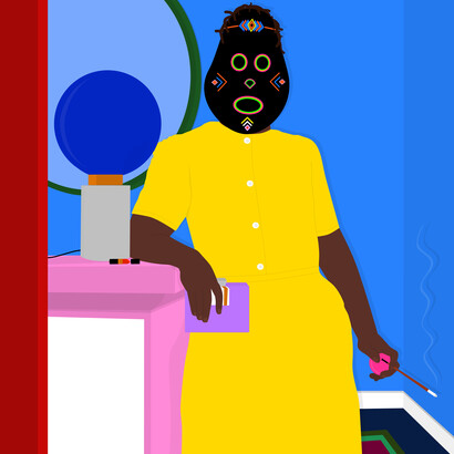 Dennis Osadebe. Safe Space, Ladies room. Courtesy of GR Gallery