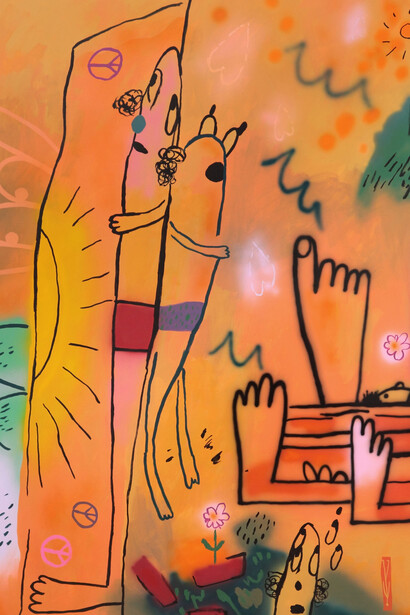 Friends Forever, 2015 Acrylic on Canvas 177.8 x 139.7 cm (70 x 55 inches)
