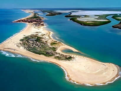 Península de Galinhos, cidade no Rio de Grande do Norte, Brasil