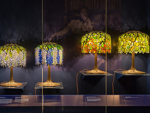 Gallery of Tiffany Lamps. Courtesy of New-York Historical Society 