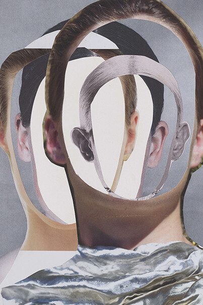 Christian Marclay, Eccentric listening (Eight ears and scarf) (detail), 2024. Courtesy of Gallery Koyanagi © Christian Marclay 